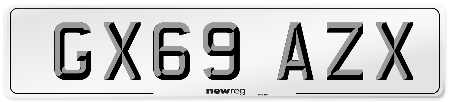 GX69 AZX Number Plate from New Reg